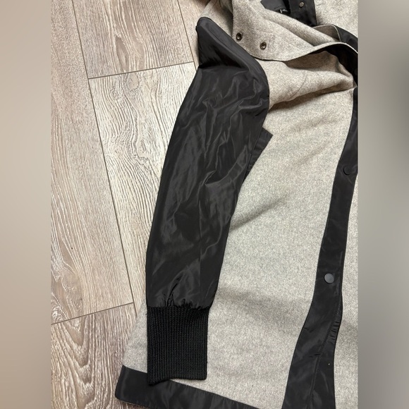 Alexander Wang Gray and Black Hooded Coat - Picture 9 of 13